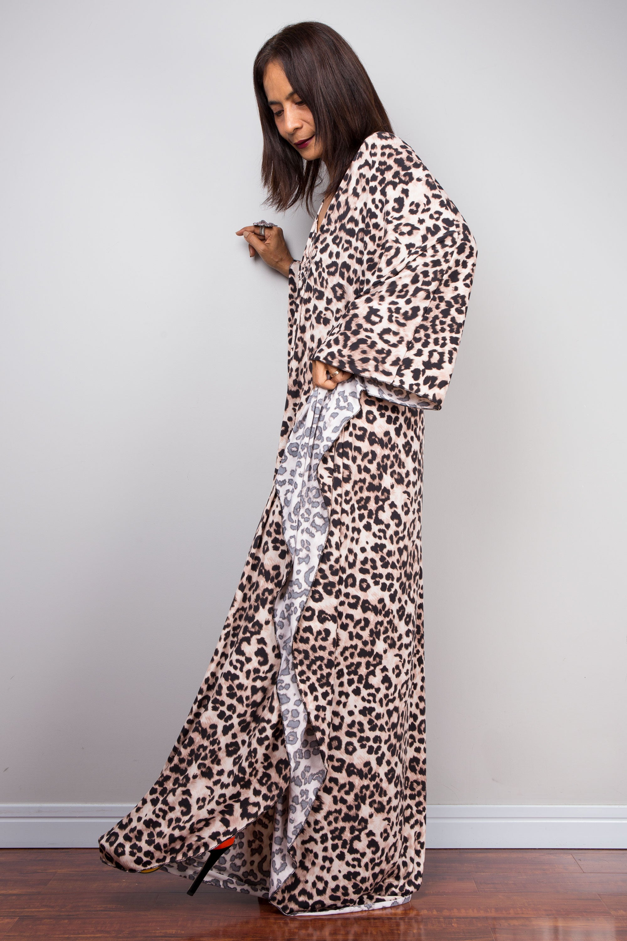 Leopard Kaftan Dress