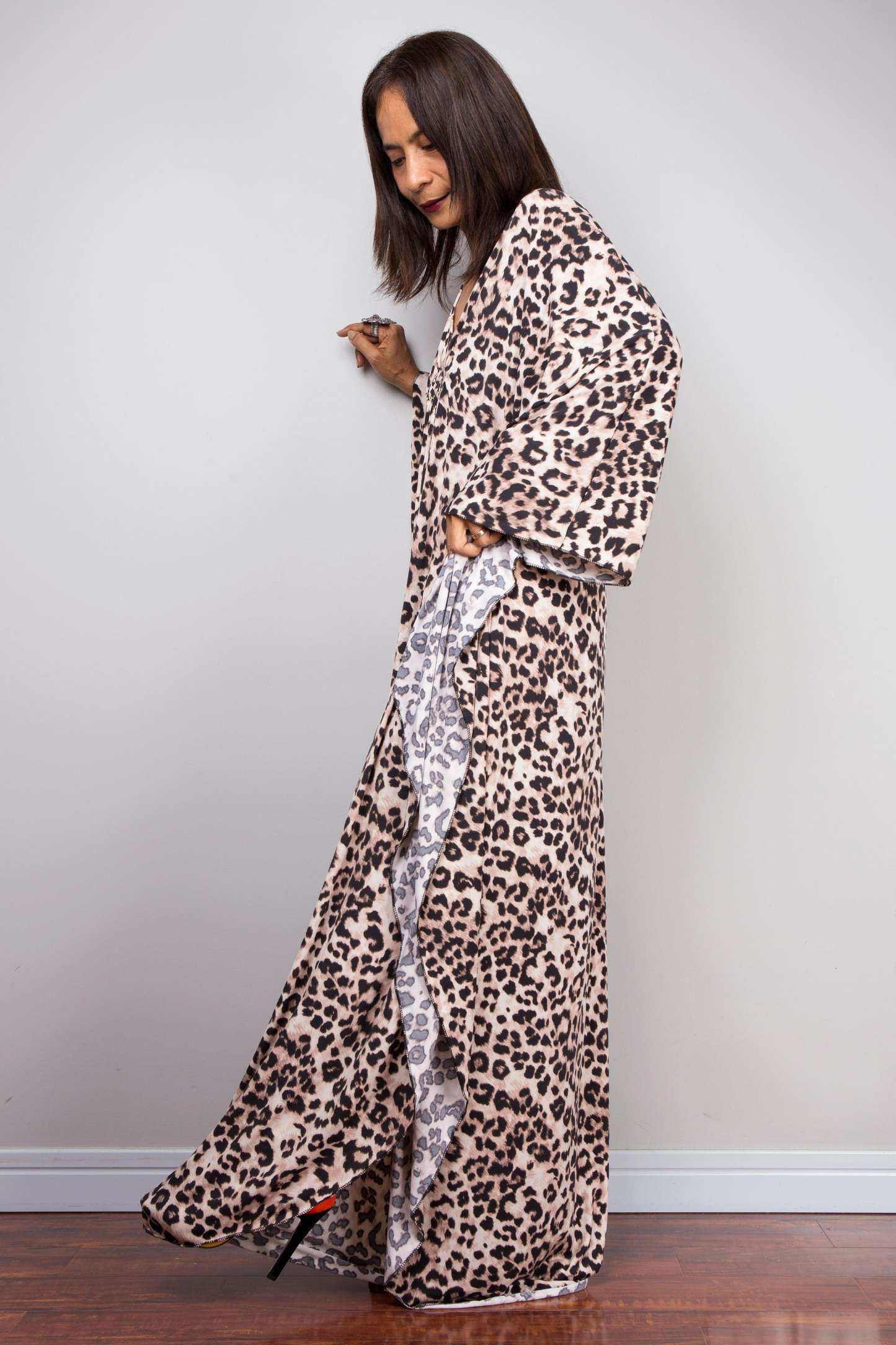 Leopard Kaftan Dress