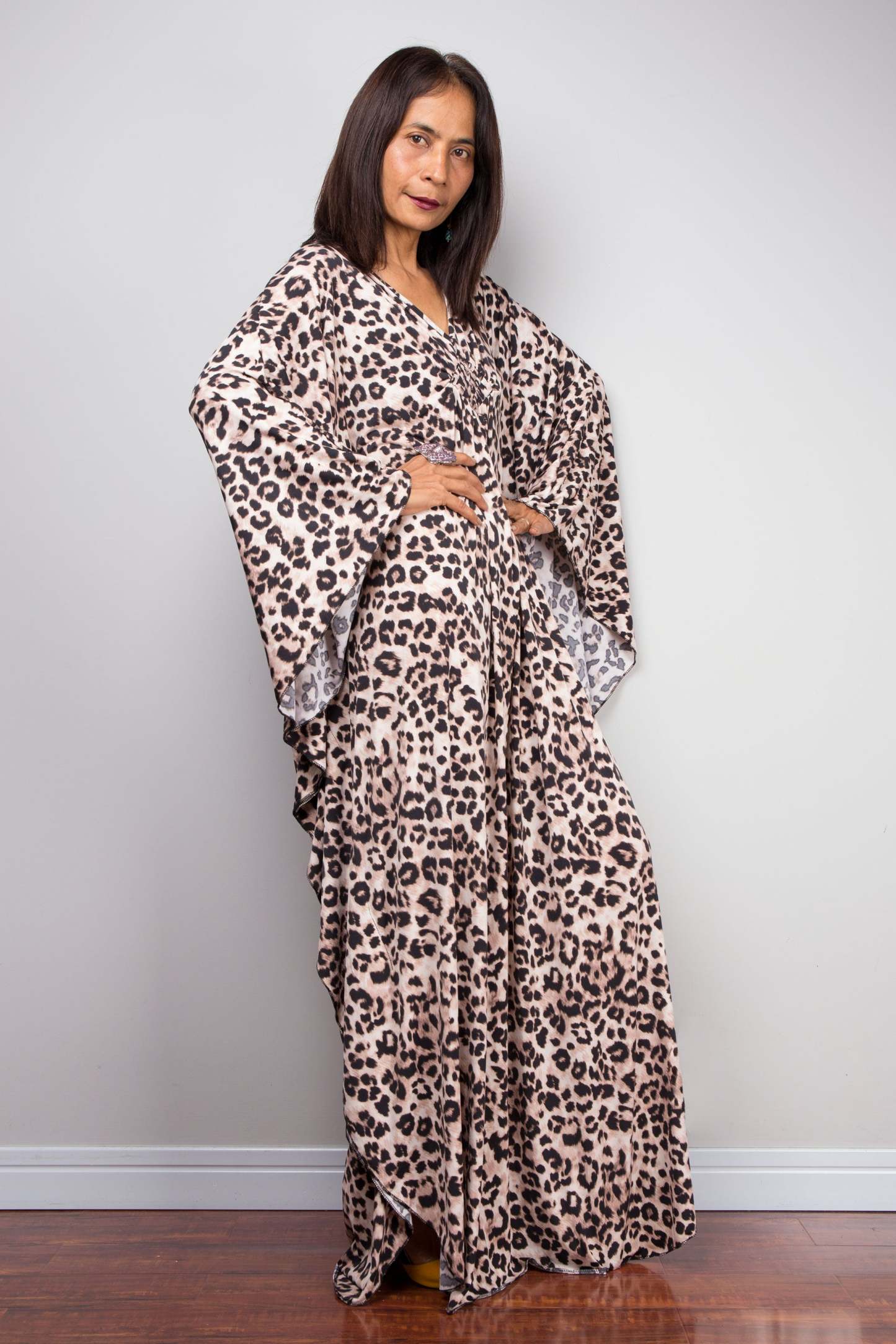Leopard Kaftan Dress