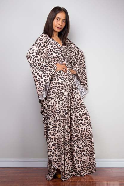Leopard Kaftan Dress