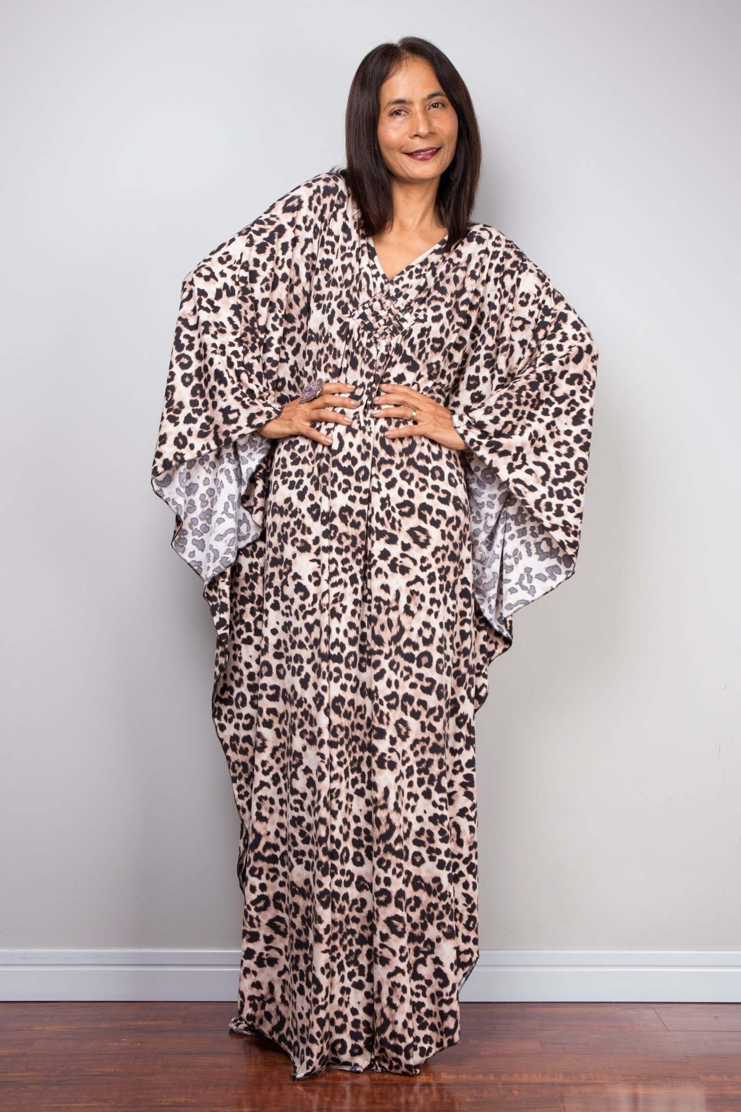 Leopard Kaftan Dress
