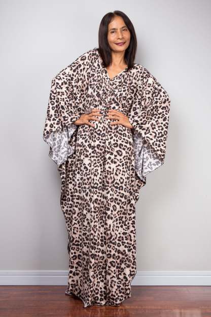 Leopard Kaftan Dress