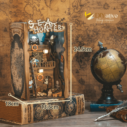 Sea Hunters DIY Book Nook 3D Wooden Puzzle