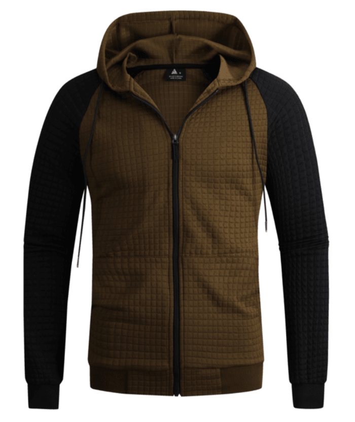 ZITY Men's Slim Fit Long Sleeve Color Block Hoodie Sweatshirt-ZPK006332 | Zitysports