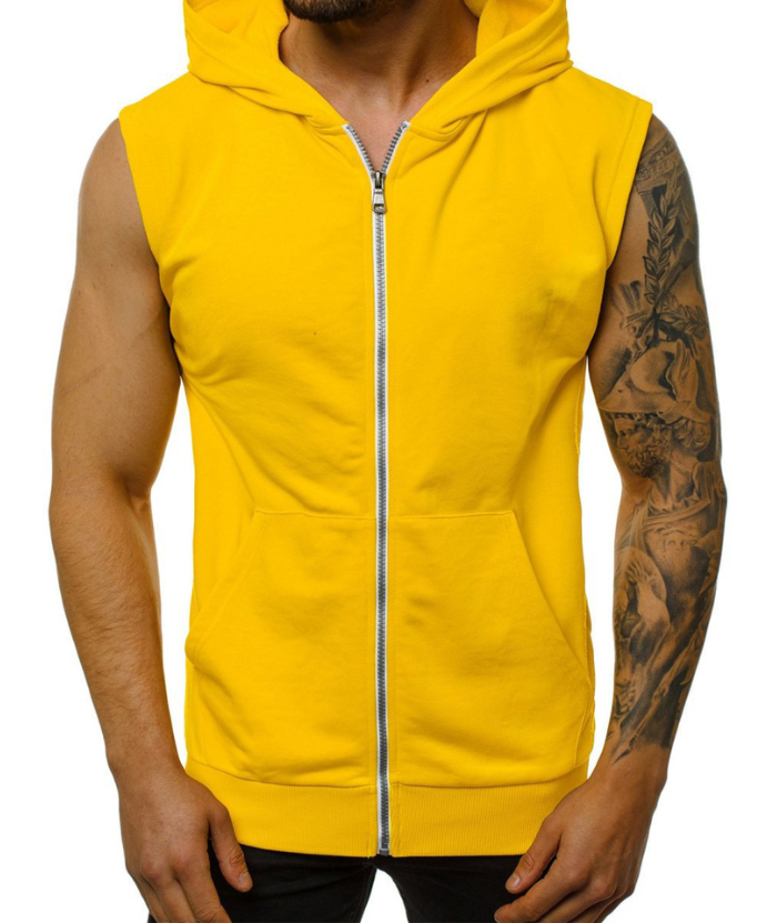ZITY Men's Fitness Sports Sleeveless hoodie-DUMMG05211|Zitysports