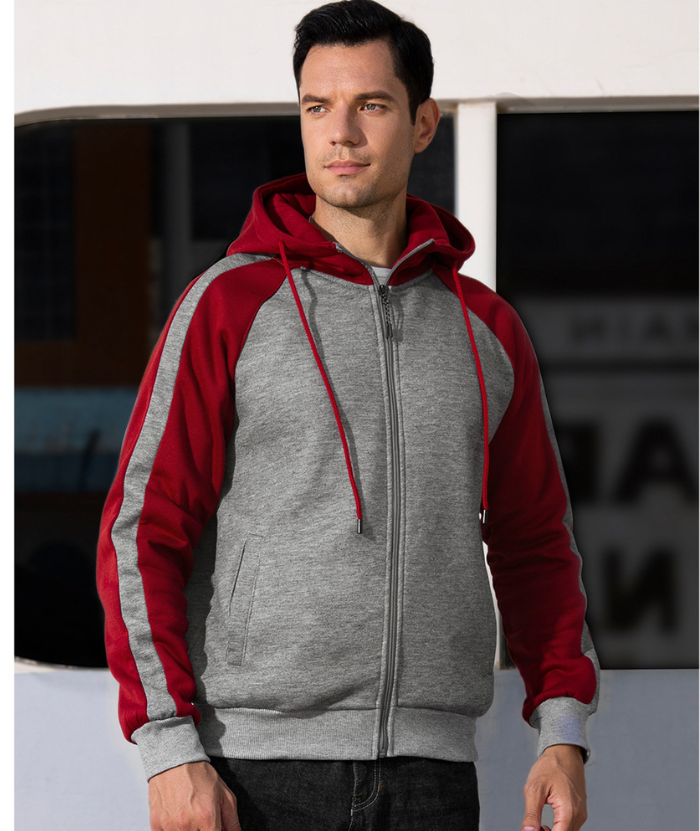 ZITY Men's Casual Solid Color Sports Outwear Hoodie-DUMSW04660 | Zitysports