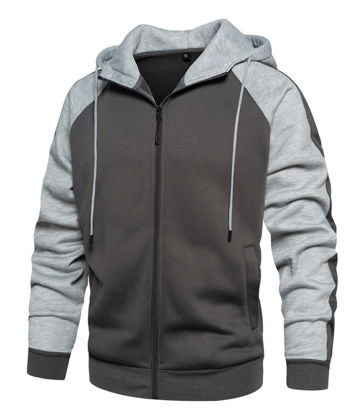 ZITY Men's Casual Solid Color Sports Outwear Hoodie-DUMSW04660 | Zitysports