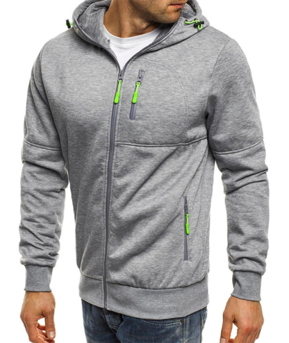 ZITY Men's Hooded Jacket Solid Color Casual Winter Outdoor Hoodie-DUMFH04783 | Zitysports