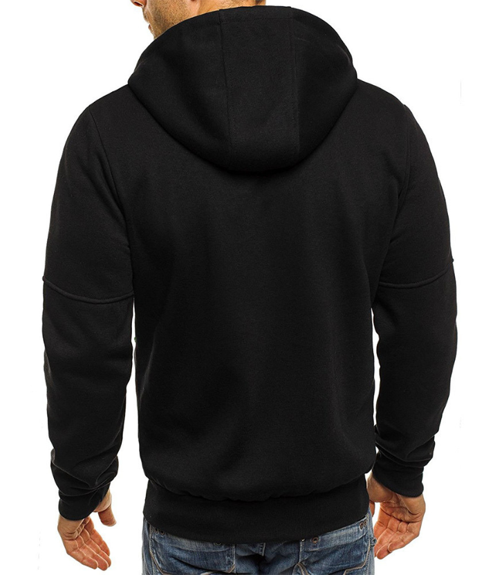 ZITY Men's Hooded Jacket Solid Color Casual Winter Outdoor Hoodie-DUMFH04783 | Zitysports