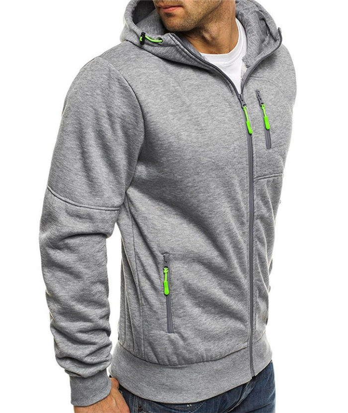 ZITY Men's Hooded Jacket Solid Color Casual Winter Outdoor Hoodie-DUMFH04783 | Zitysports