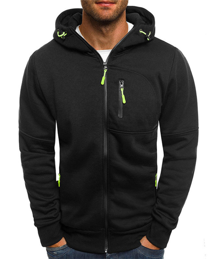 ZITY Men's Hooded Jacket Solid Color Casual Winter Outdoor Hoodie-DUMFH04783 | Zitysports