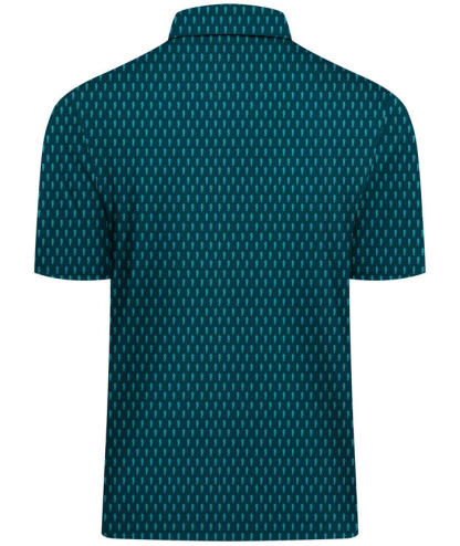 ZITY Men's Printed Dri Fit Performance Golf Polo Shirt-CUMPO05189 