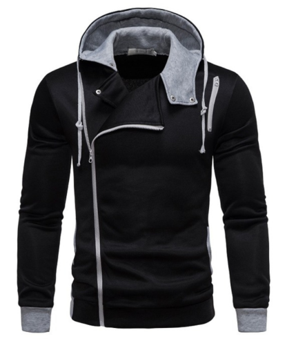 ZITY Men's Full Zip Hooded Sports Sweatshirt Activewear-DUMFH04942|Zitysports