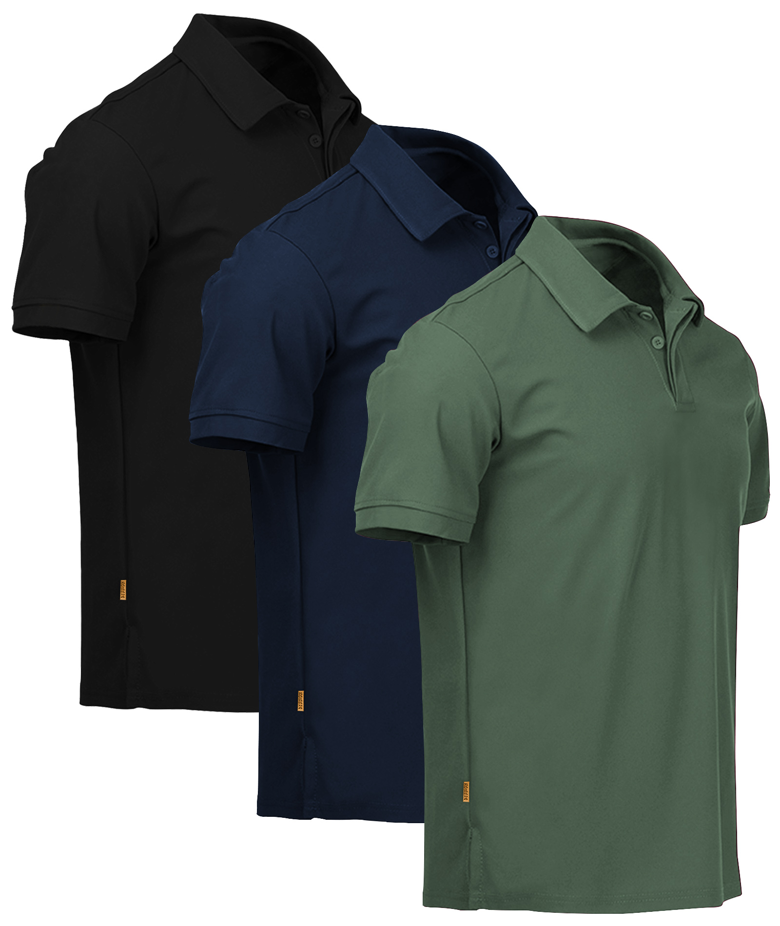 3 Pack Men's Performance Casual Dri Fit Sports Polo Shirt-TZUHE00118