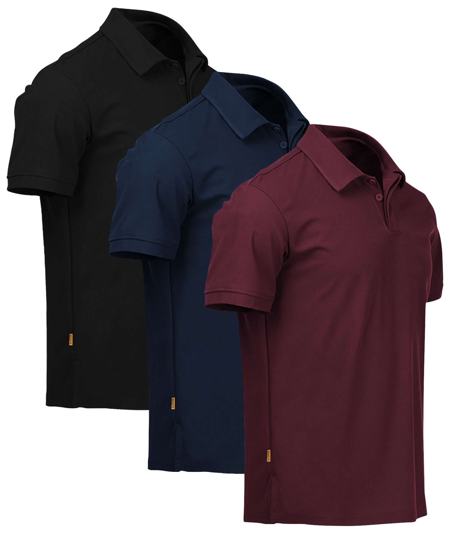 3 Pack Men's Performance Casual Dri Fit Sports Polo Shirt-TZUHE00118