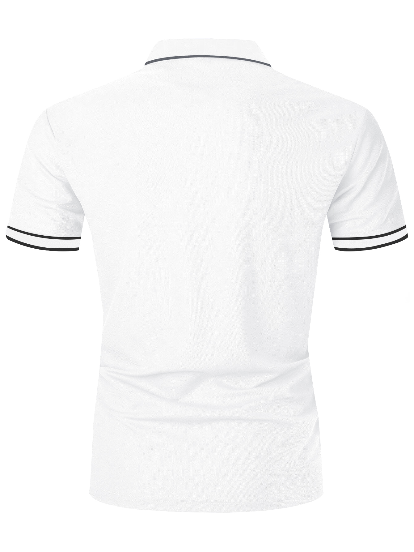 ZITY Men's Button Up slim Fit Sports Polo Shirt-TUMPO04428