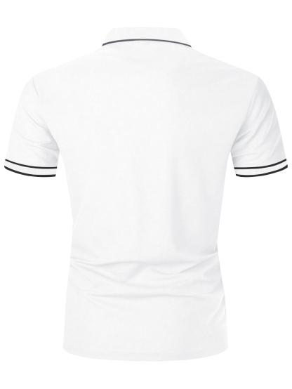 ZITY Men's Button Up slim Fit Sports Polo Shirt-TUMPO04428