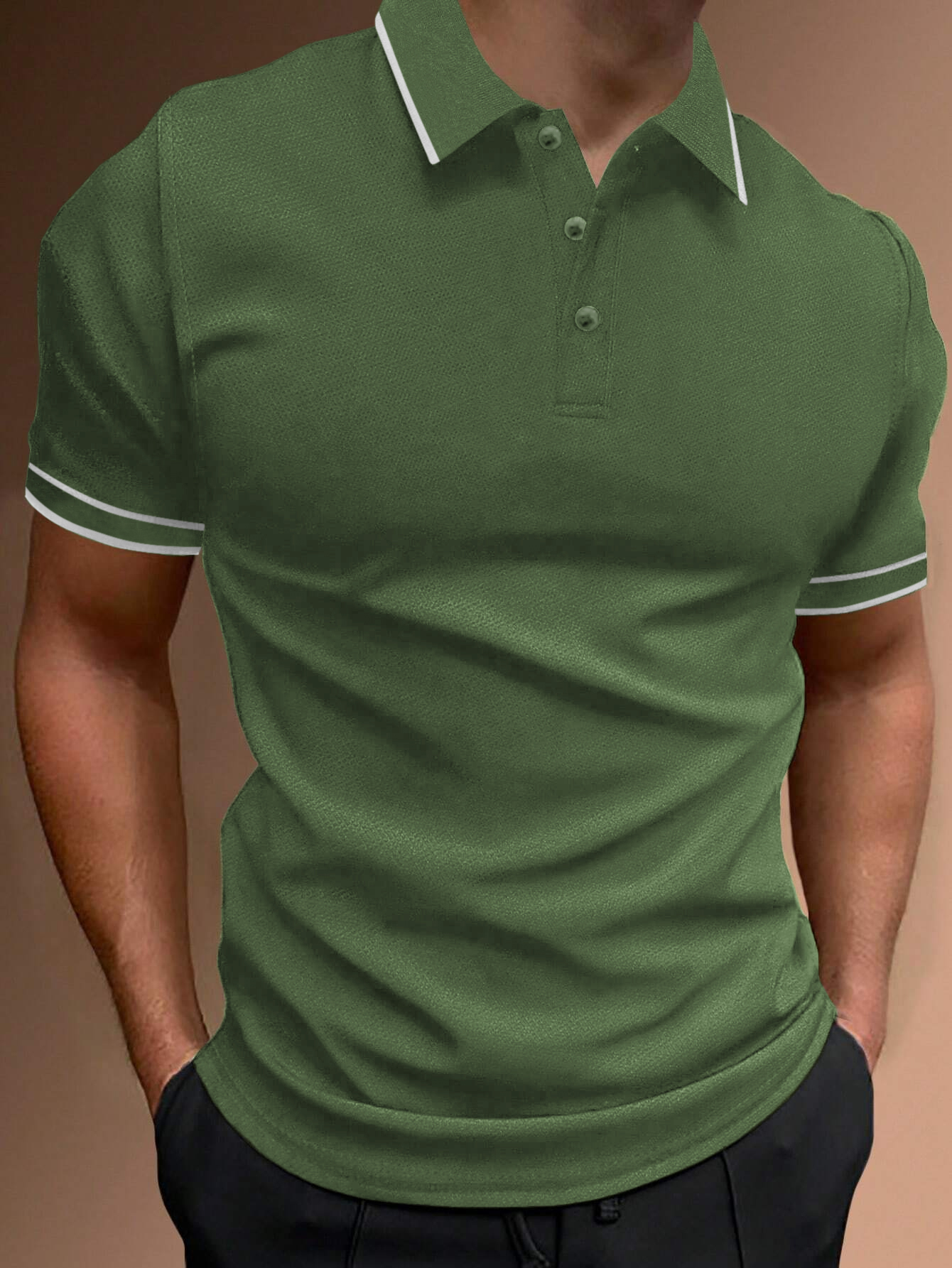 ZITY Men's Button Up slim Fit Sports Polo Shirt-TUMPO04428