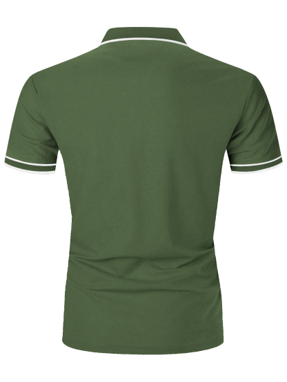 ZITY Men's Button Up slim Fit Sports Polo Shirt-TUMPO04428