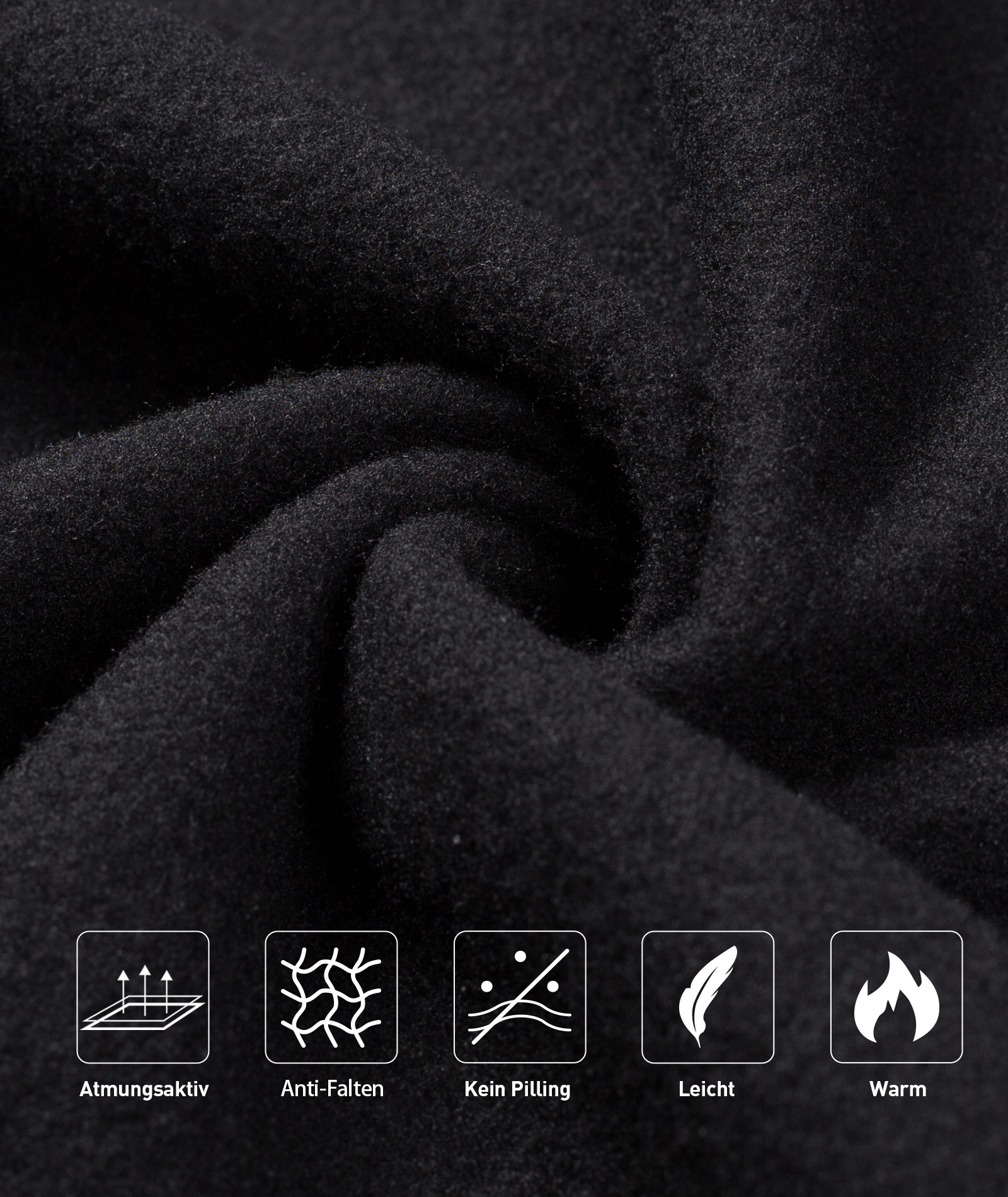 ZITY Men's Full Zipper Long Sleeve Fleece Hoodie-CFMWY00027