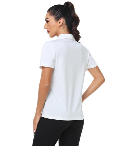 ZITY Women's Quick Dry Striped Slim Fit Golf Polo Shirt-CFWZZ00049