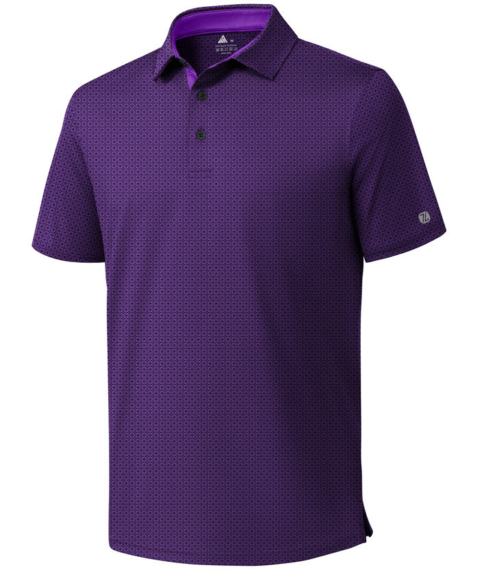 ZITY Men's Printed Dri Fit Performance Golf Polo Shirt-CUMPO05189 