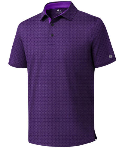ZITY Men's Printed Dri Fit Performance Golf Polo Shirt-CUMPO05189 