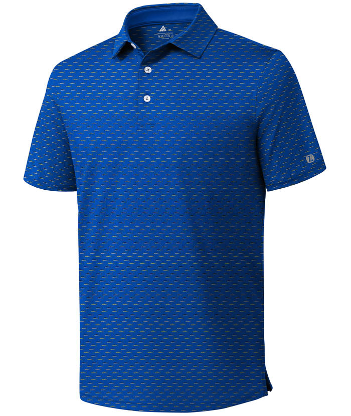 ZITY Men's Printed Dri Fit Performance Golf Polo Shirt-CUMPO05189 