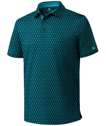 ZITY Men's Printed Dri Fit Performance Golf Polo Shirt-CUMPO05189 