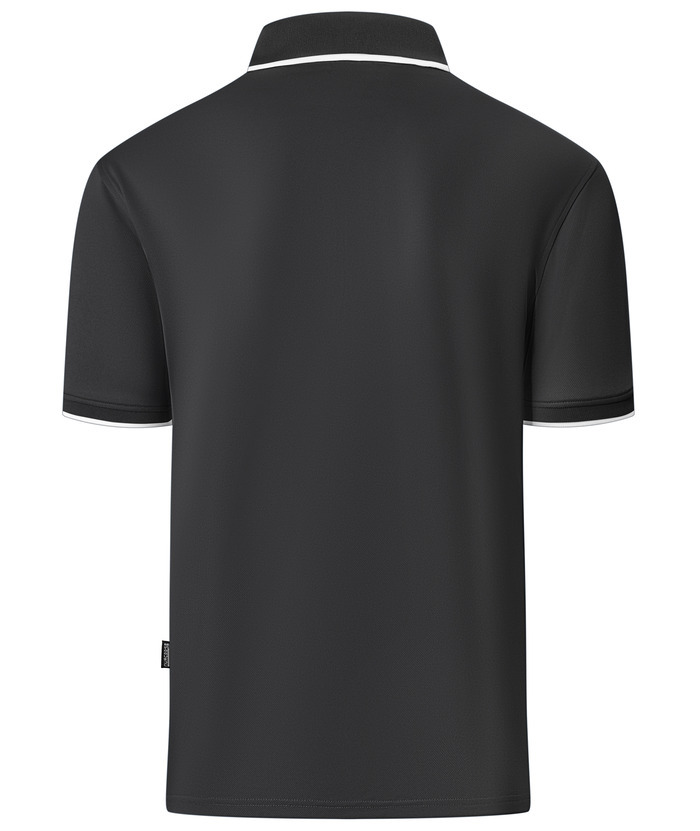 ZITY Men's Quarter Zip Solid Color Slim Fit Polo Shirt-CUMPO04526