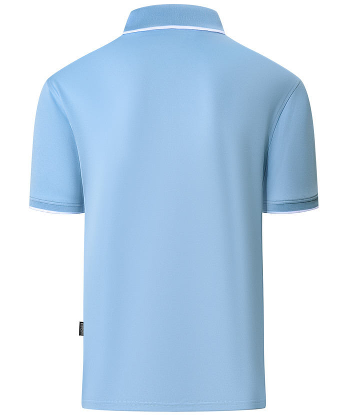 ZITY Men's Quarter Zip Solid Color Slim Fit Polo Shirt-CUMPO04526