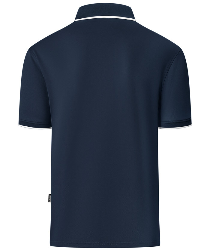 ZITY Men's Quarter Zip Solid Color Slim Fit Polo Shirt-CUMPO04526