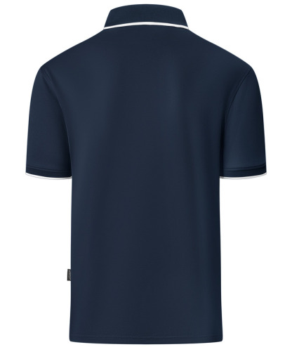 ZITY Men's Quarter Zip Solid Color Slim Fit Polo Shirt-CUMPO04526