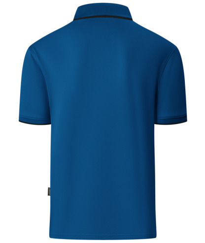 ZITY Men's Quarter Zip Solid Color Slim Fit Polo Shirt-CUMPO04526