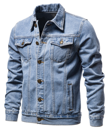 Men's Denim Trucker Jacket-DUMCO05431|Zitysports