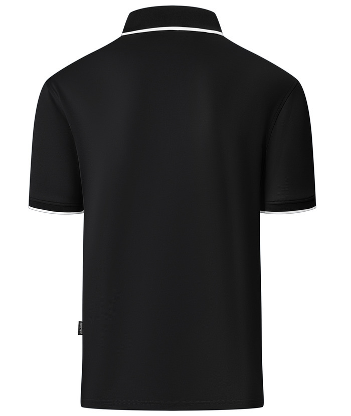 ZITY Men's Quarter Zip Solid Color Slim Fit Polo Shirt-CUMPO04526