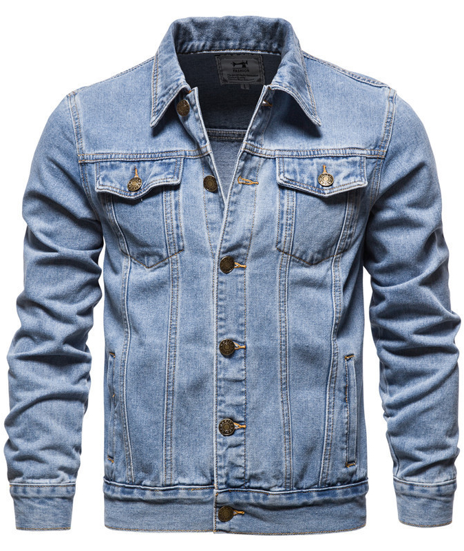 Men's Denim Trucker Jacket-DUMCO05431|Zitysports