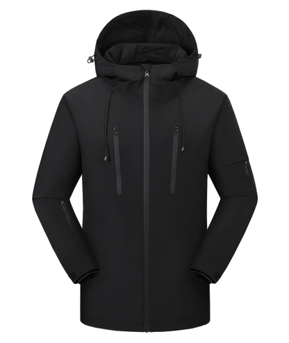 Unisex Fleece Lined Hooded Heated Jacket-M868