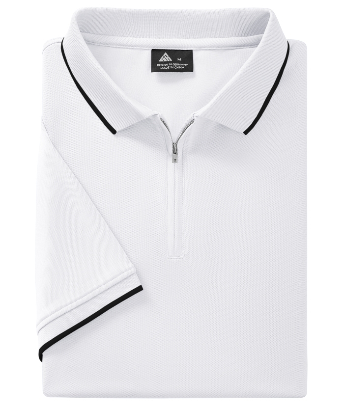 ZITY Men's Quarter Zip Solid Color Slim Fit Polo Shirt-CUMPO04526