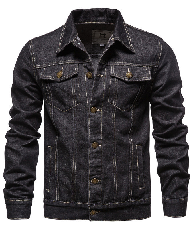 Men's Denim Trucker Jacket-DUMCO05431|Zitysports