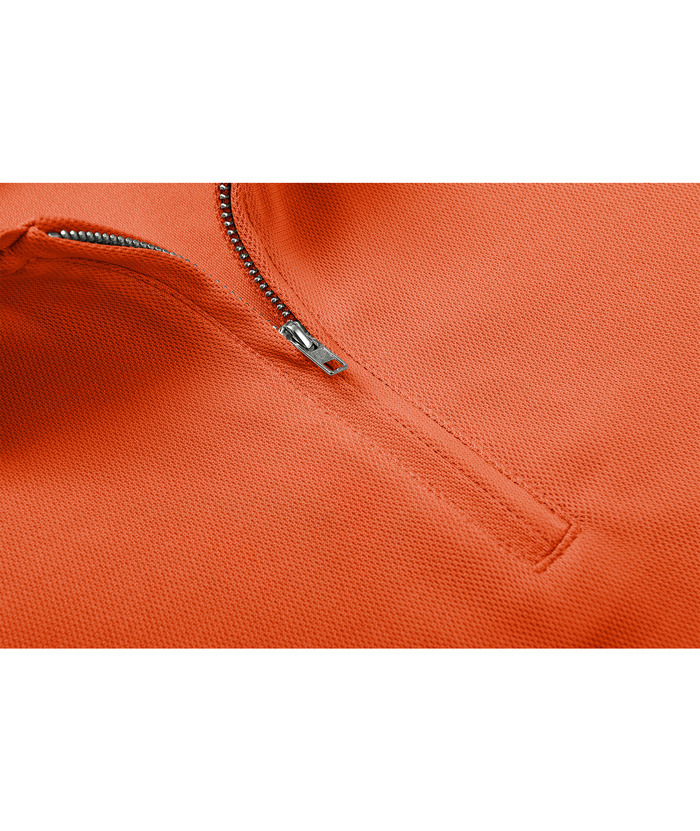 ZITY Men's Quarter Zip Solid Color Slim Fit Polo Shirt-CUMPO04526