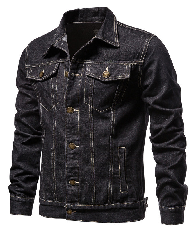 Men's Denim Trucker Jacket-DUMCO05431|Zitysports