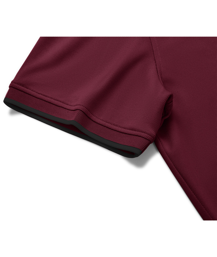 ZITY Men's Quarter Zip Solid Color Slim Fit Polo Shirt-CUMPO04526