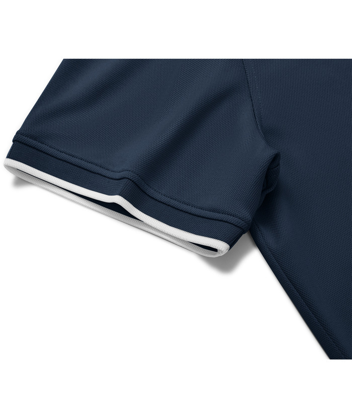 ZITY Men's Quarter Zip Solid Color Slim Fit Polo Shirt-CUMPO04526