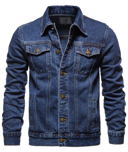 Men's Denim Trucker Jacket-DUMCO05431|Zitysports