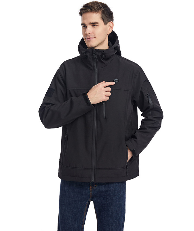 Unisex Waterproof Hooded 10 Heating Zones Heated Jacket-2312