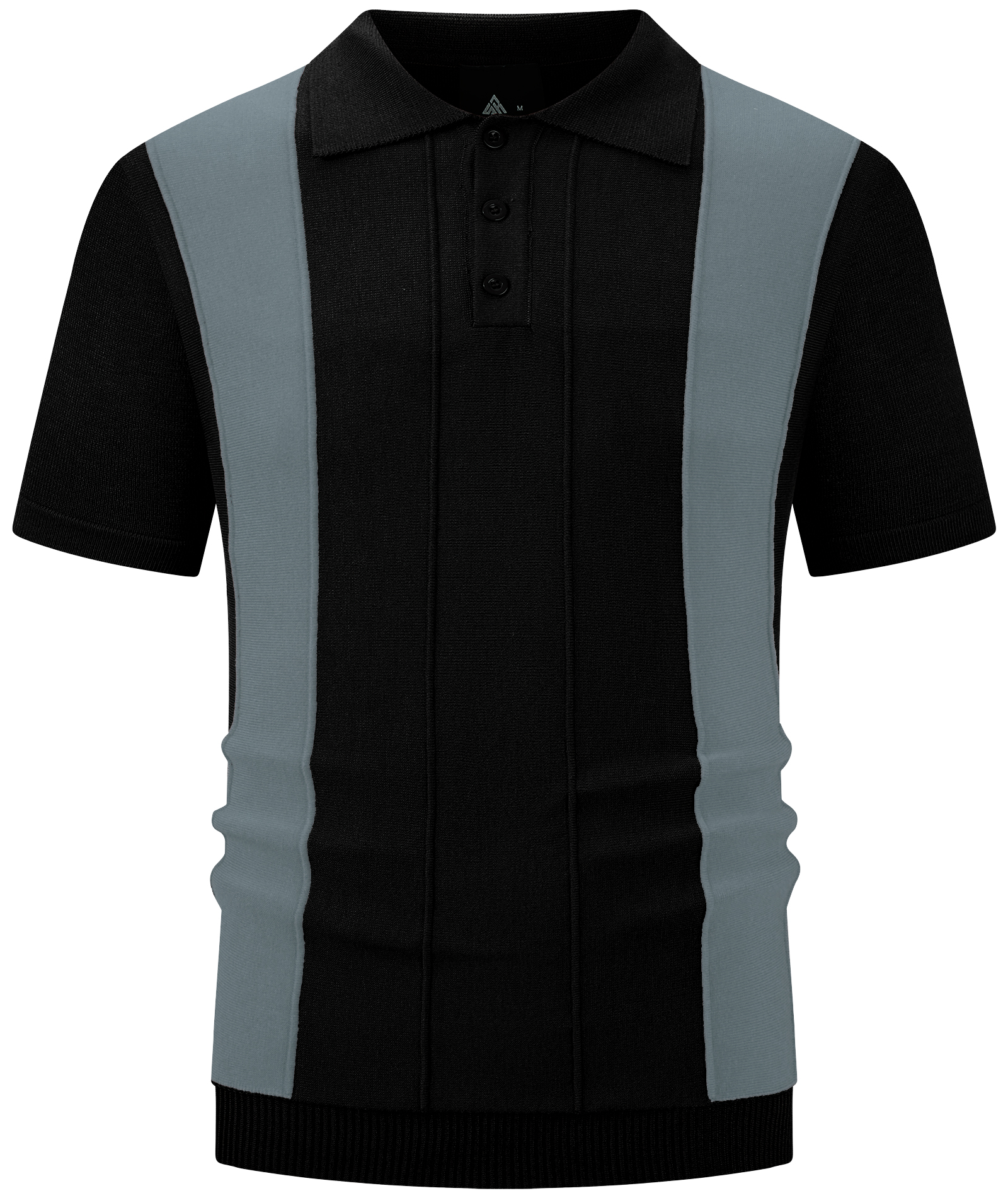 ZITY Men's Button Up  Knit Polo Shirt-CUMPO01853