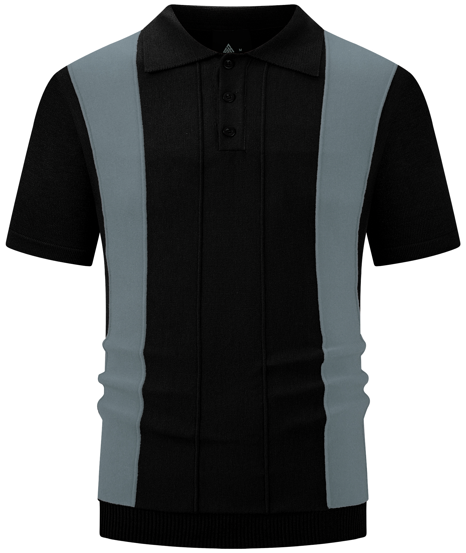ZITY Men's Button Up Knit Polo Shirt-CUMPO01853