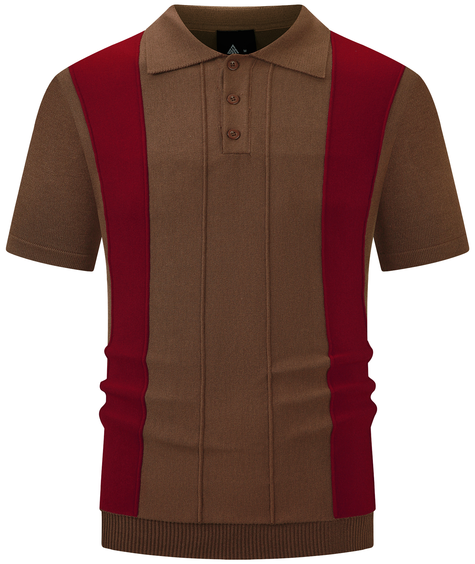 ZITY Men's Button Up  Knit Polo Shirt-CUMPO01853
