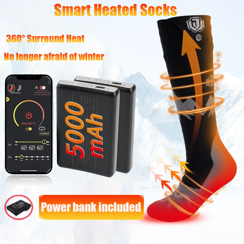 ZITY 360-Degree Surround Washable Smart Heated Socks-DUMHC06419